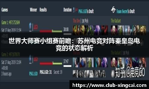 世界大师赛小组赛前瞻：苏州电竞对阵秦皇岛电竞的状态解析